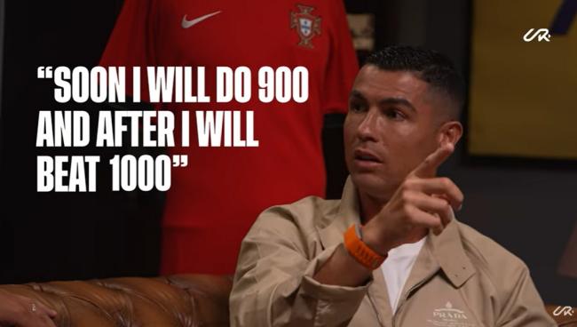 Cristiano Ronaldo: Chẳng bao lâu nữa tôi đạt 900 bàn thắng trong sự nghiệp, tôi sẽ cán mốc 1.000 bàn thắng và sẽ có video ghi lại từng bàn thắng